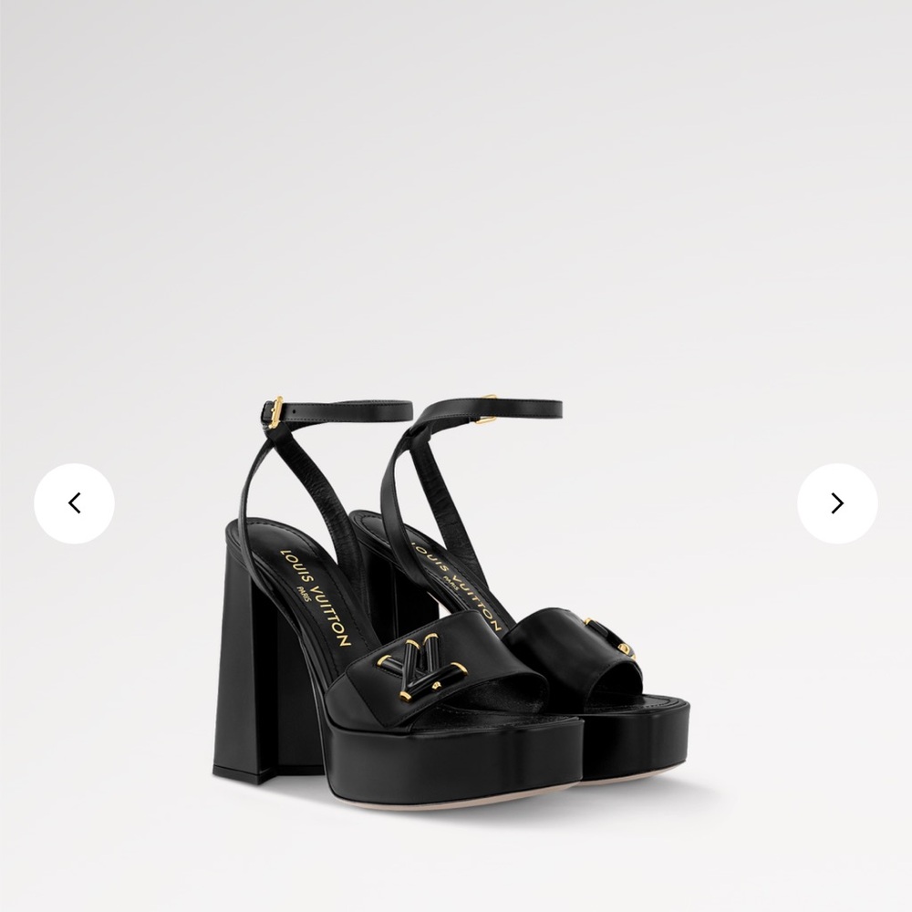 Louis Vuitton Black Platform Sandals
